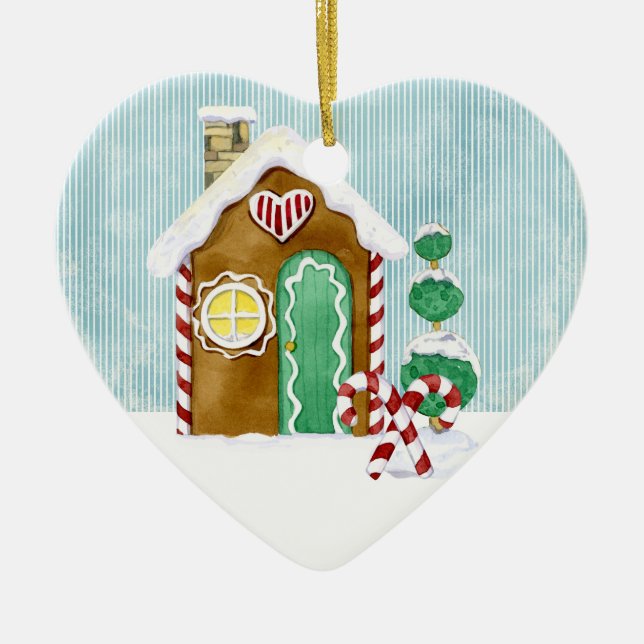 Gingerbread Village Cottages n People Ornament (Front)