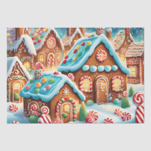 gingerbread village tissue paper