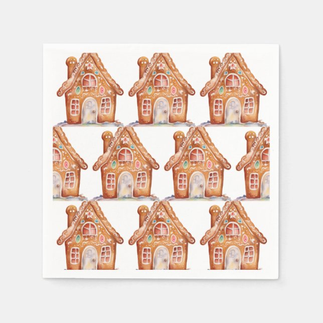 Gingerbread Wishes Napkin (Front)