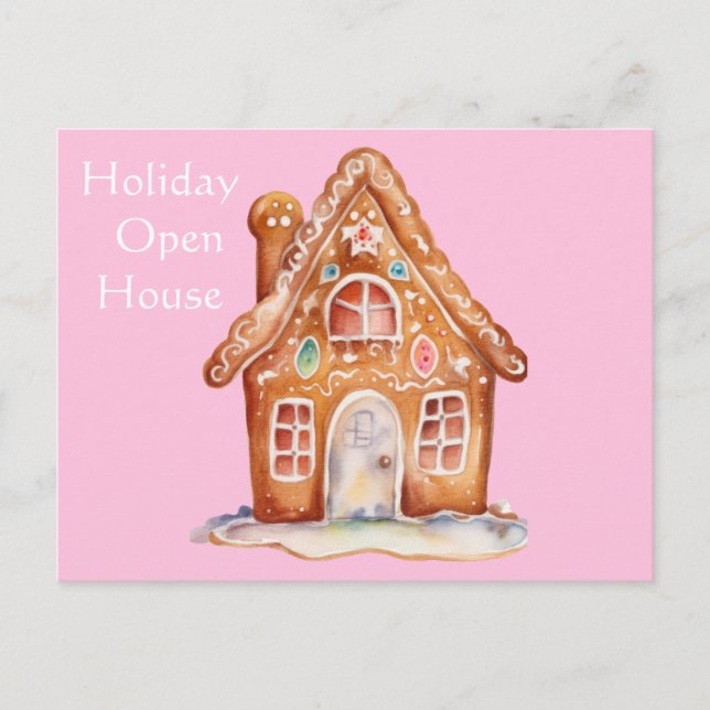 Gingerbread Wishes Postcard (Front)