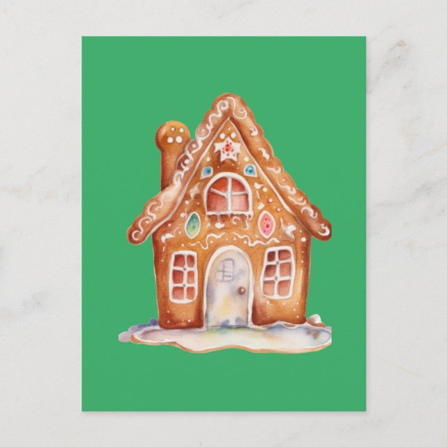 Gingerbread Wishes Postcard (Front)