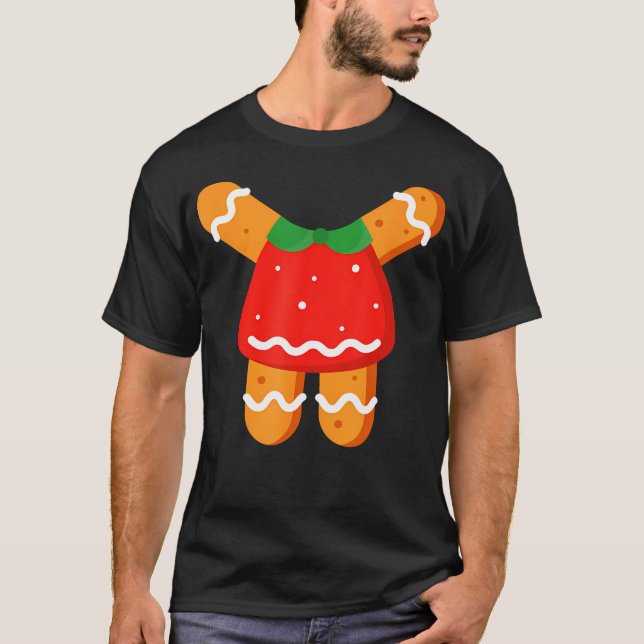 Gingerbread Women Girls Body Costume Halloween Or  T-Shirt (Front)