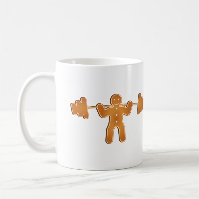 Gingerbread workout coffee mug (Left)