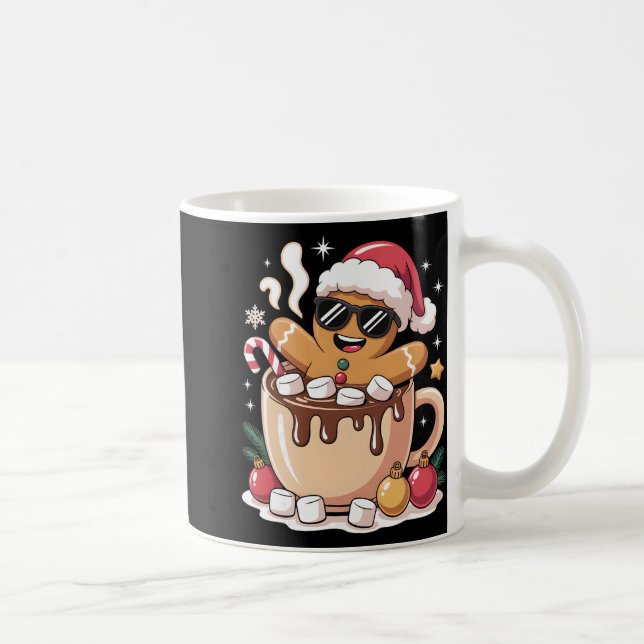 Gingerbreadman Christmas Cocoa Gingerbread Men Wom Coffee Mug (Right)
