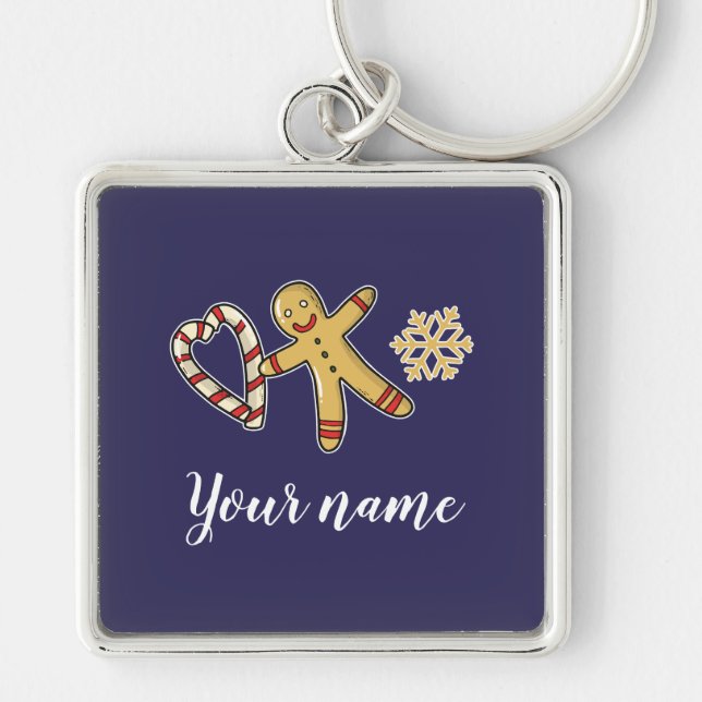 Gingerbreadman Love Key Ring (Front)