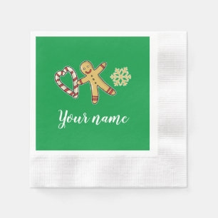 Gingerbreadman Love Napkin