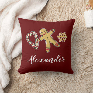 Gingerbreadman Love Throw Pillow