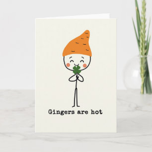 Gingers Are Hot Funny Art Card