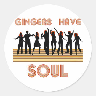 Gingers have Souls Train Classic Round Sticker
