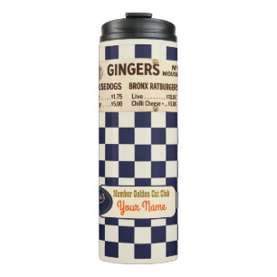 Gingers NYC Mouseteria Cat Club Thermal Tumbler