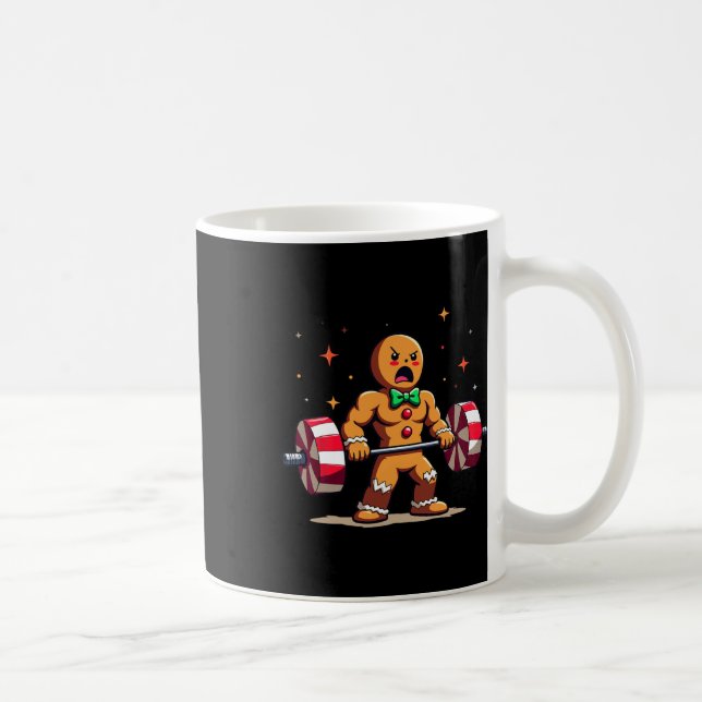 Gingershred Funny Gingerbread Man Gym Bodybuilding Coffee Mug (Right)