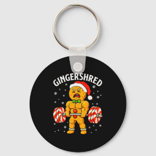 Gingershred Funny Gingerbread Man Gym Bodybuilding Key Ring