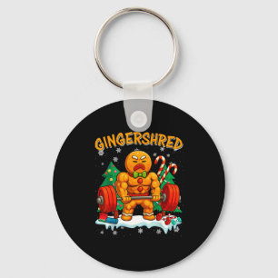Gingershred Funny Gingerbread Man Gym Bodybuilding Key Ring