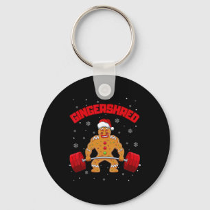 Gingershred Funny Gingerbread Man Gym Bodybuilding Key Ring