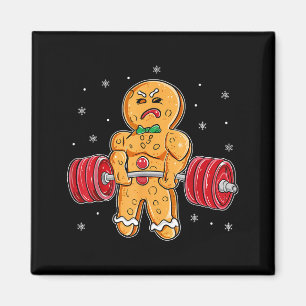 Gingershred Funny Gingerbread Man Gym Bodybuilding Magnet