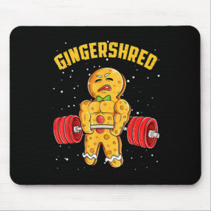 Gingershred Funny Gingerbread Man Gym Bodybuilding Mouse Pad