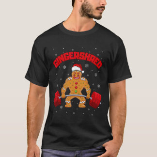 Gingershred Funny Gingerbread Man Gym Bodybuilding T-Shirt