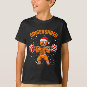 Gingershred Funny Gingerbread Man Gym Bodybuilding T-Shirt