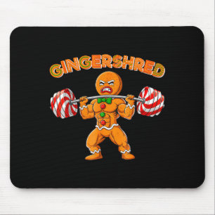 Gingershred Funny Men Gym Bodybuilding Gingerbread Mouse Pad