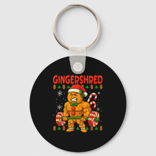 Gingershred Gingerbread Christmas Workout Gym Ging Key Ring