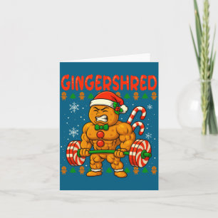 Gingershred Gingerbread Lifting Funny Christmas Gy Card