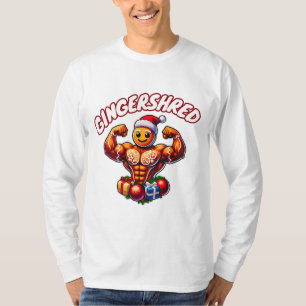 Gingery Bodybuilder Christmas Funny Holiday Gym T-Shirt