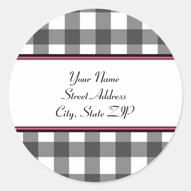 Gingham Address Labels (Front)