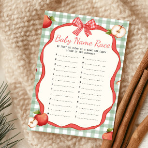 Gingham Apple of Our Eye Baby Name Race Game