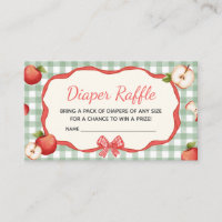 Gingham Apple of our Eye Baby Shower Diaper Raffle