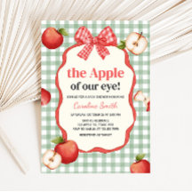 Gingham Apple of our Eye Baby Shower
