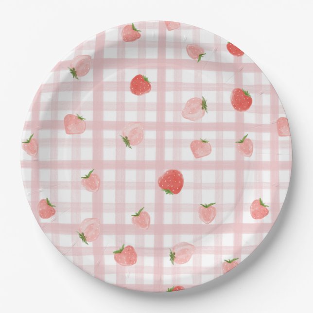Gingham Berry Party Plates (Front)