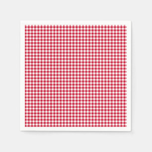 Gingham-Berry-Red-Paper Napkins
