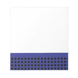 Gingham Blue and Black Notepad