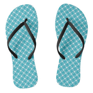 Gingham Blue and White  Jandals