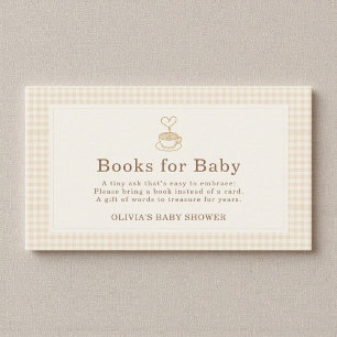 Gingham Books For Baby is Brewing Coffee Enclosure Card