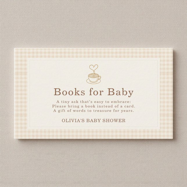 Gingham Books For Baby is Brewing Coffee Enclosure Card (Creator Uploaded)