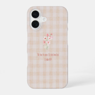 gingham brown bible verse iPhone 16 phone case