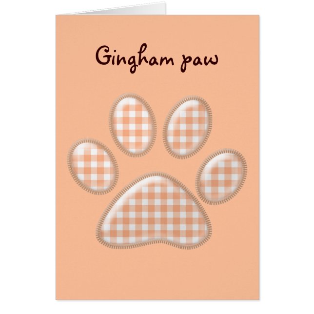 gingham cat paw - orange (Front)