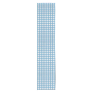 Gingham Charm Blue Short Table Runner