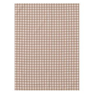 Gingham Charm Brown Tablecloth
