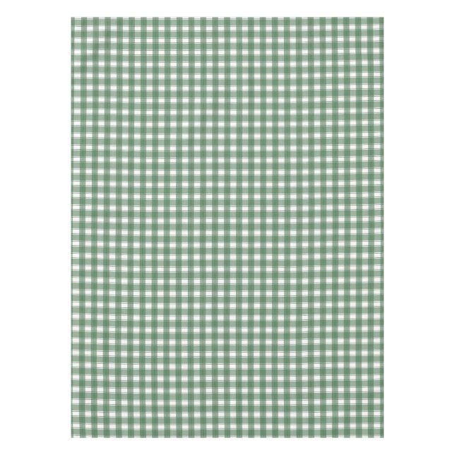 Gingham Charm Green Tablecloth (Front)