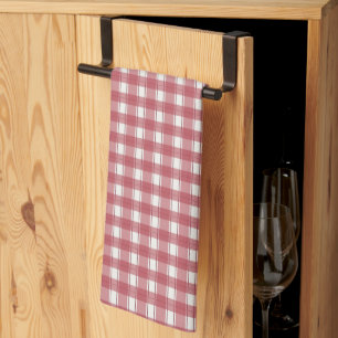 Gingham Charm Red Tea Towel