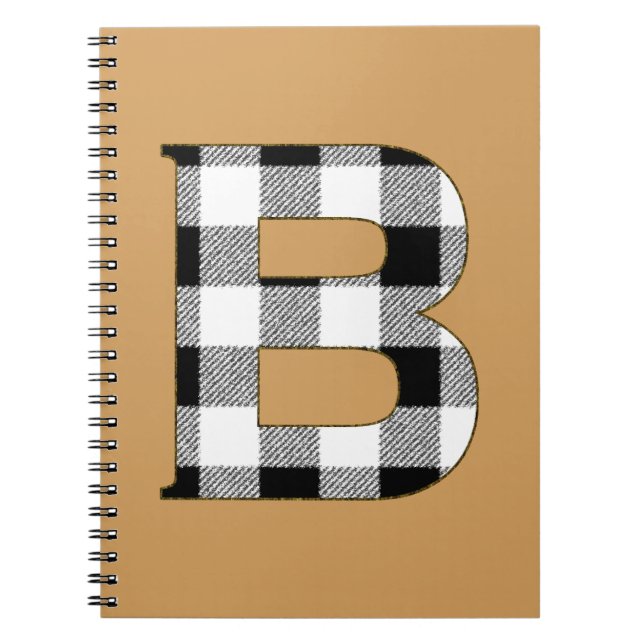 Gingham Check B Spiral Notebook (Front)