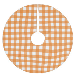 GINGHAM CHECK BRUSHED POLYESTER TREE SKIRT