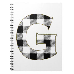 Gingham Check G Spiral Notebook