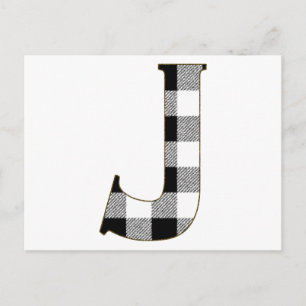 Gingham Check J Postcard