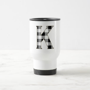 Gingham Check K Travel Mug