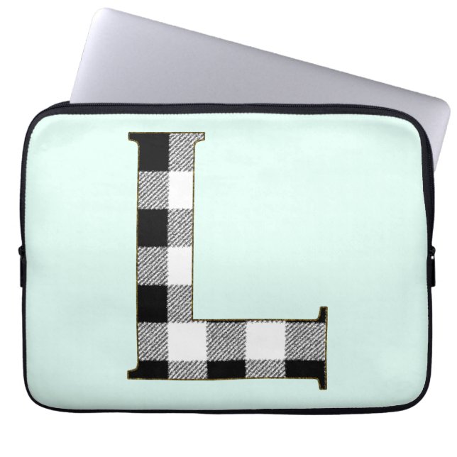 Gingham Check L Laptop Sleeve (Front)