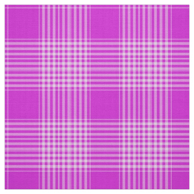 Gingham Check Light Purple and White Fabric (Swatch)