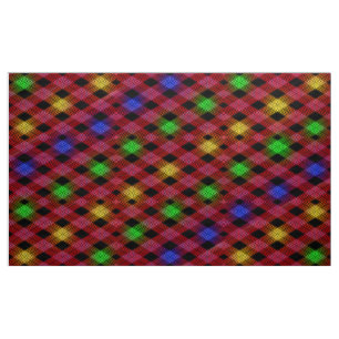Gingham Check Multicolored Pattern Fabric